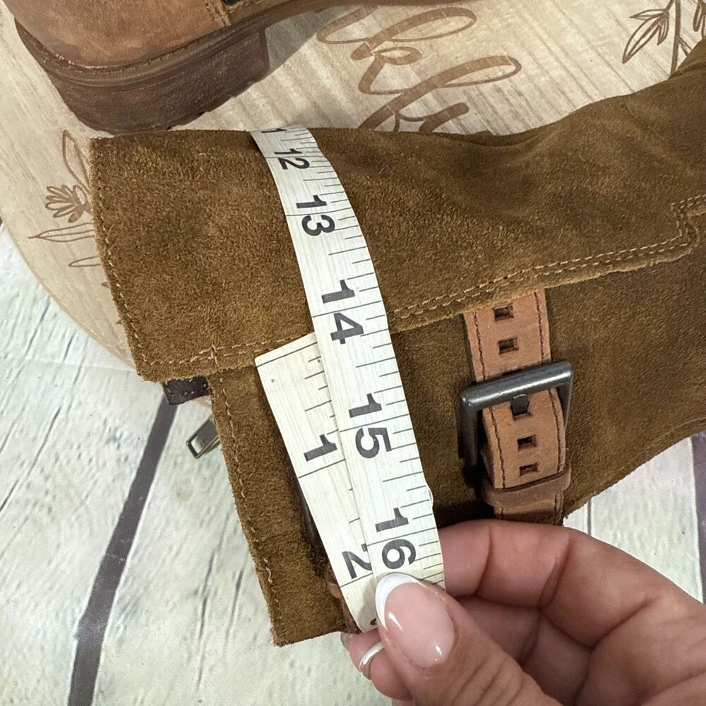 Ugg Australia Tall Boots Size 7.5 Everglade Leather Suede Buckle Distressed - Picture 12 of 12
